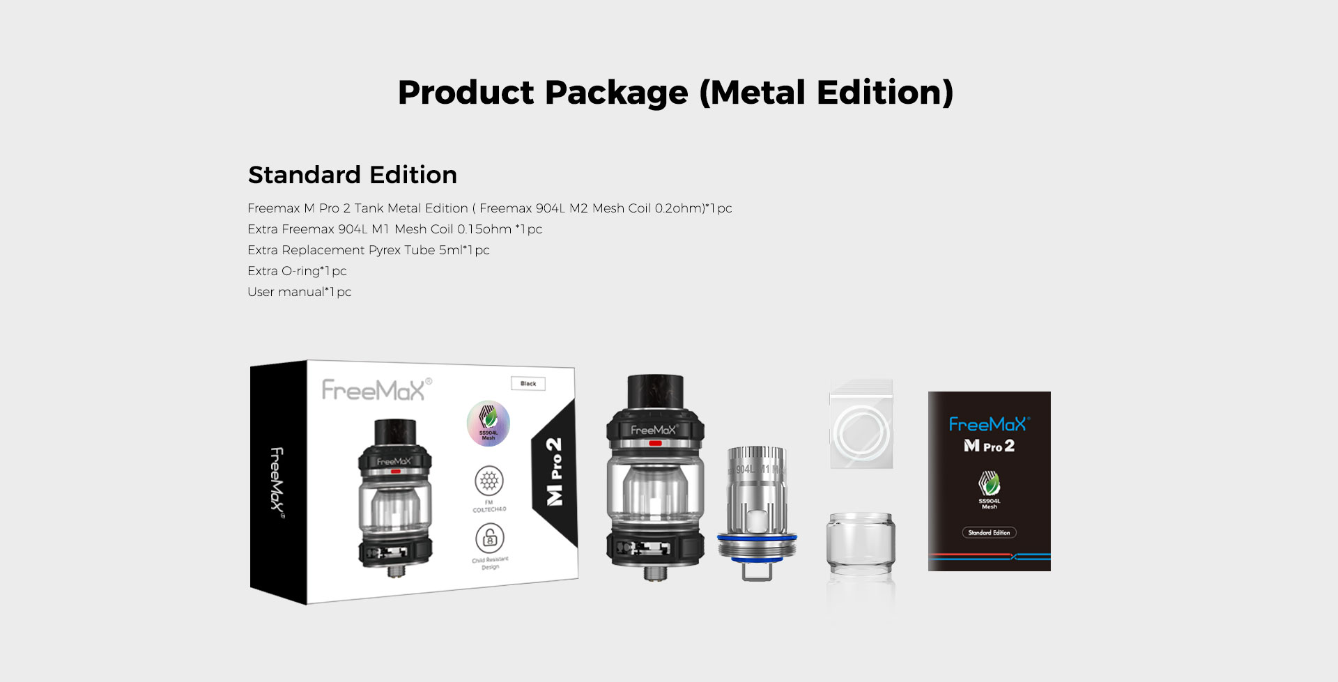 M Pro 2 Tank - Product Package(Metal Edition) Standard Edition