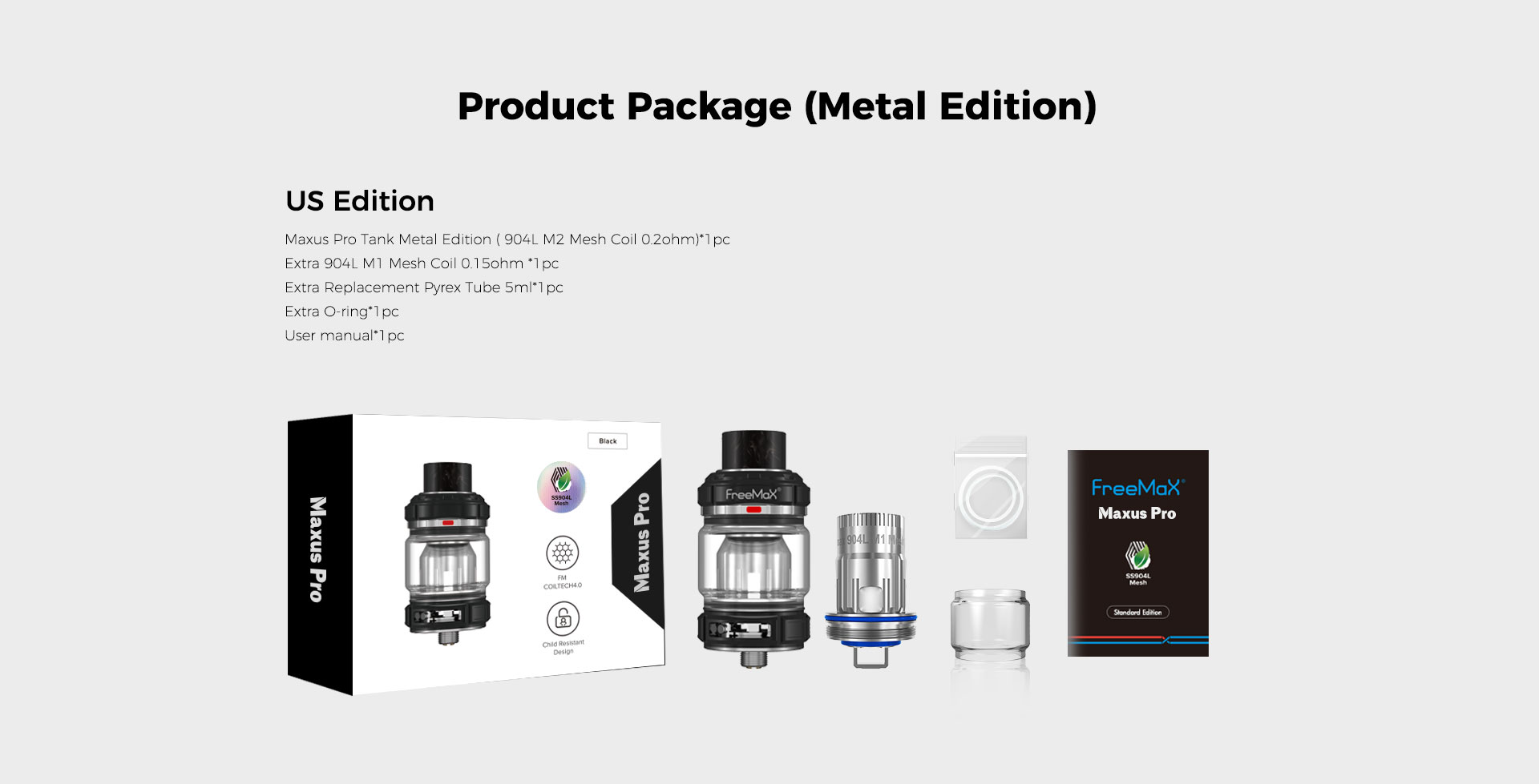 M Pro 2 Tank - Product Package(Metal Edition) US Edition