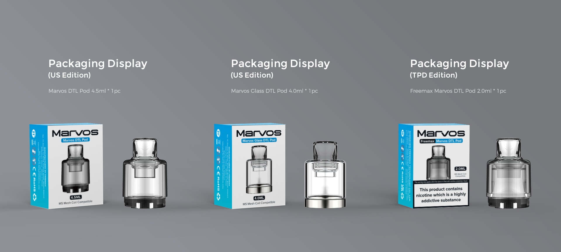 Marvos DTL Pod - Packaging Display