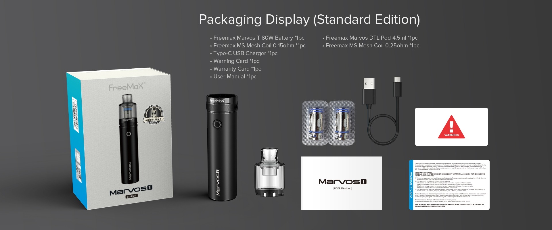 Marvos T 80W Kit - Packaging Display Standard Edition)