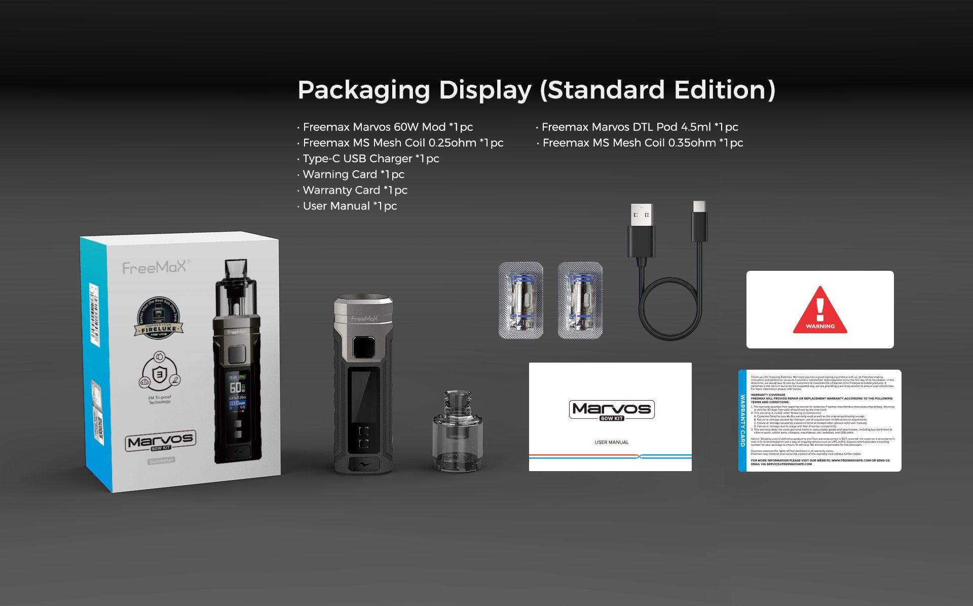 Marvos 60W Kit -packaging-display-standard-edition